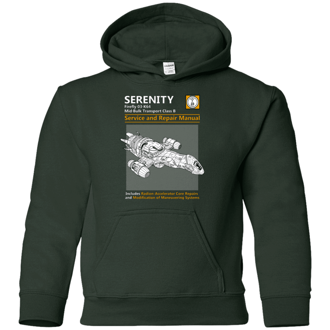 Sweatshirts Forest Green / YS Serenity Service And Repair Manual Youth Hoodie
