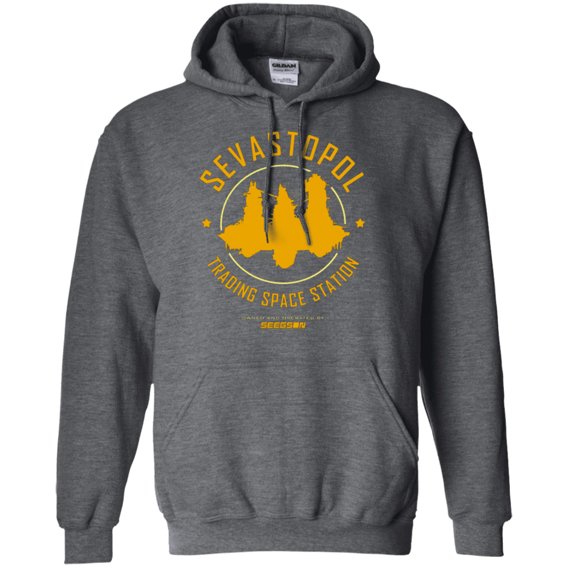 Sweatshirts Dark Heather / Small Sevastopol Station Pullover Hoodie
