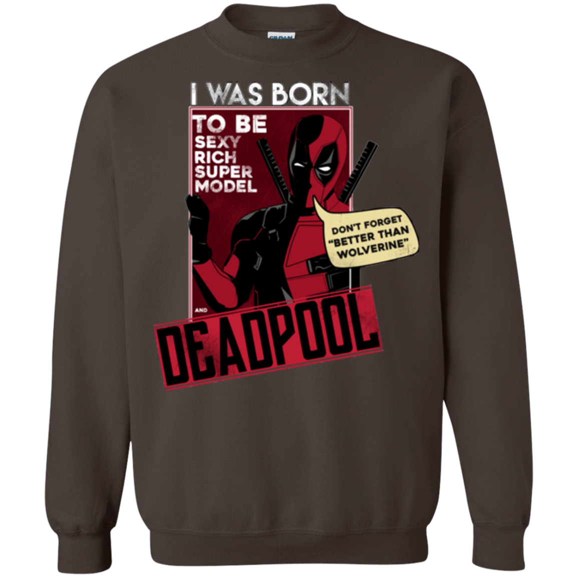 Sweatshirts Dark Chocolate / S Sexy Rich Super Model Crewneck Sweatshirt