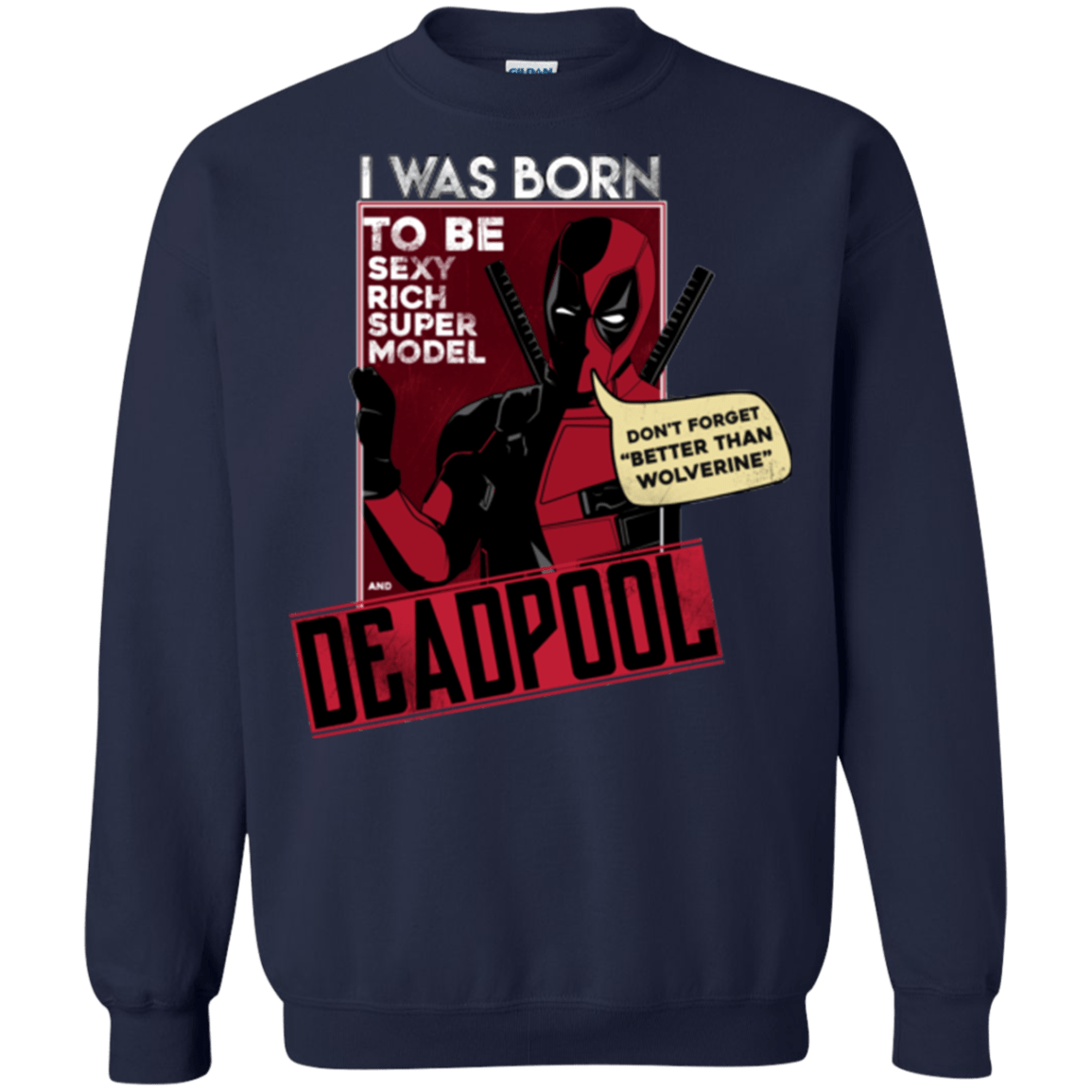 Sweatshirts Navy / S Sexy Rich Super Model Crewneck Sweatshirt