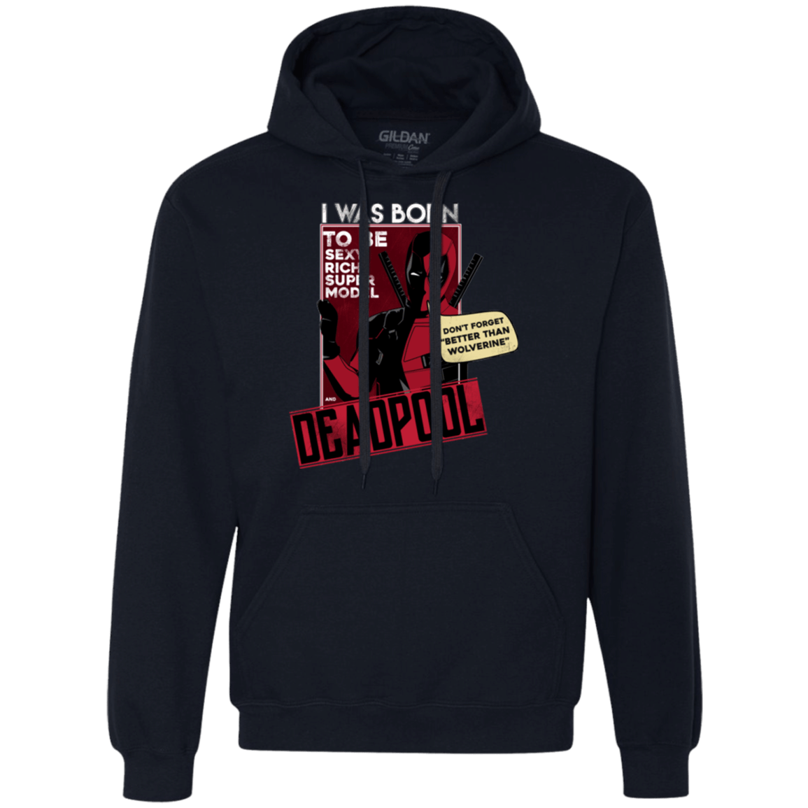 Sweatshirts Navy / S Sexy Rich Super Model Premium Fleece Hoodie