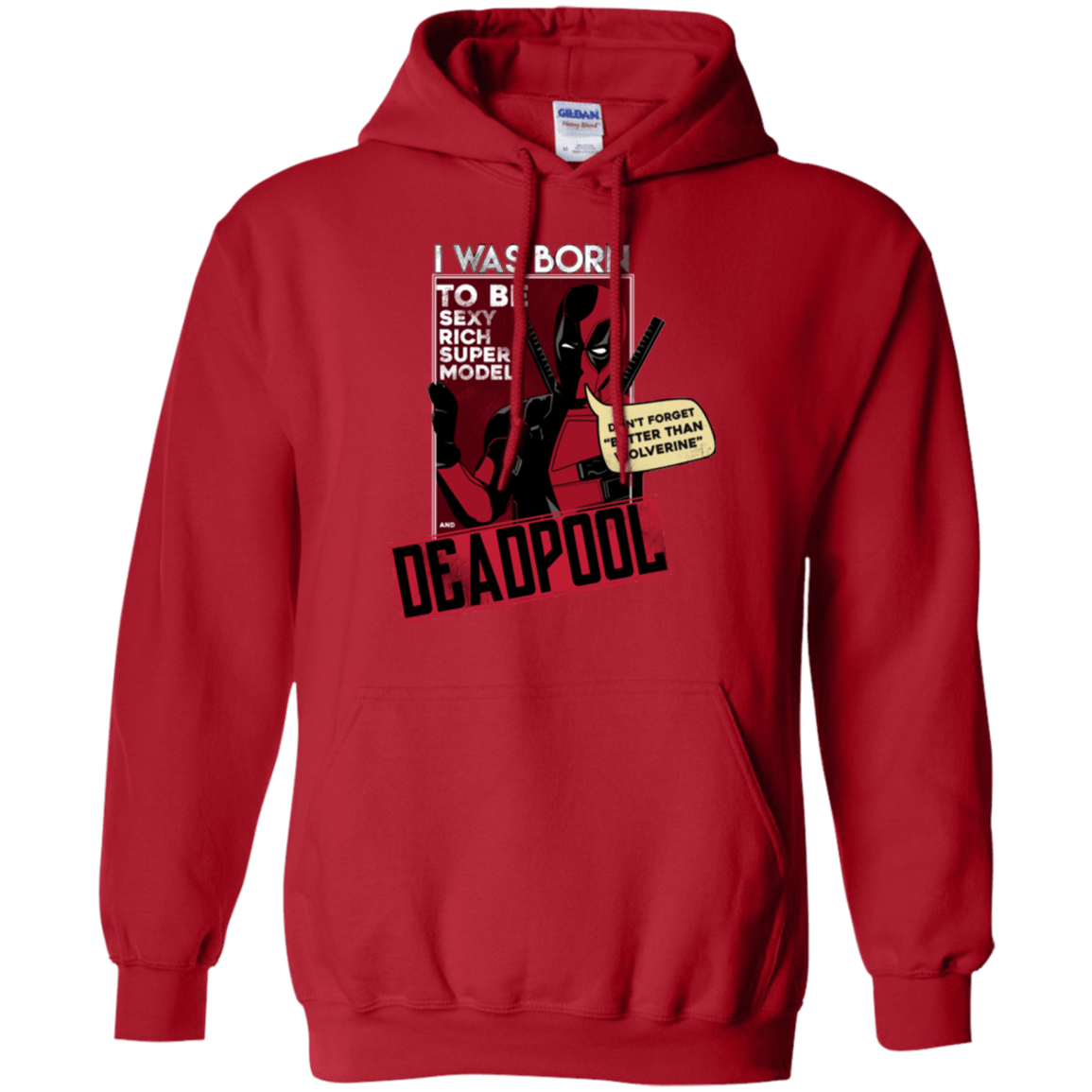 Sweatshirts Red / S Sexy Rich Super Model Pullover Hoodie