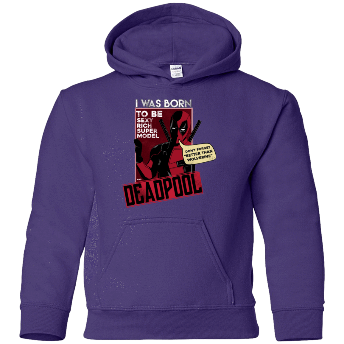 Sweatshirts Purple / YS Sexy Rich Super Model Youth Hoodie