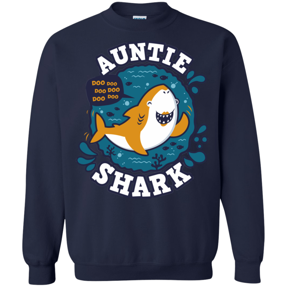 Sweatshirts Navy / S Shark Family Trazo - Auntie Crewneck Sweatshirt