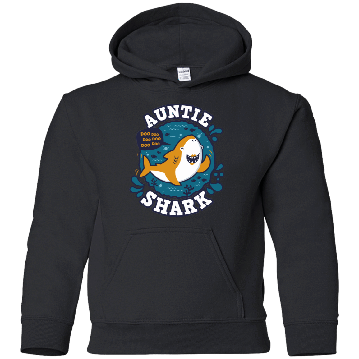 Sweatshirts Black / YS Shark Family Trazo - Auntie Youth Hoodie