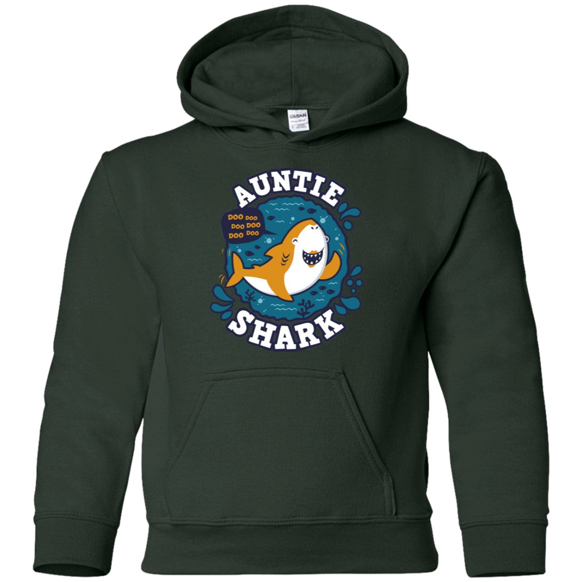 Sweatshirts Forest Green / YS Shark Family Trazo - Auntie Youth Hoodie