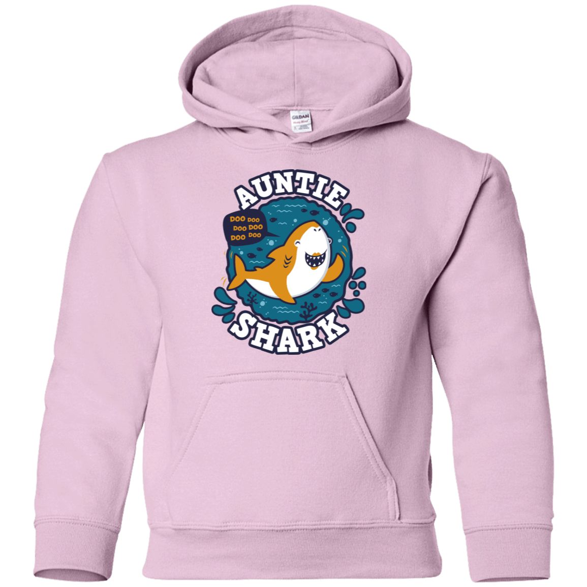 Sweatshirts Light Pink / YS Shark Family Trazo - Auntie Youth Hoodie