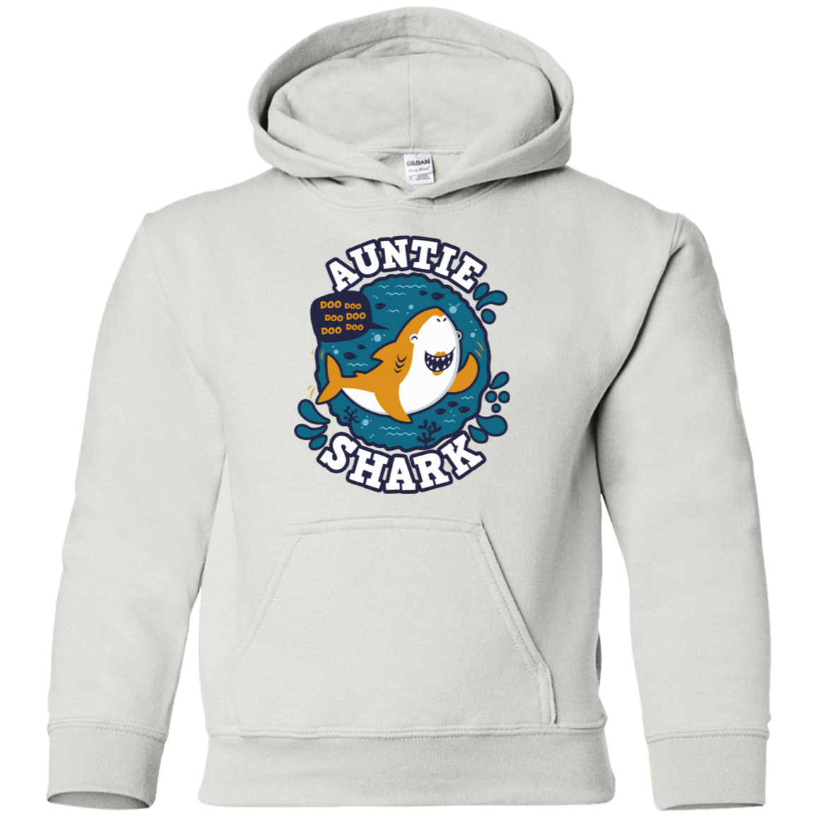 Sweatshirts White / YS Shark Family Trazo - Auntie Youth Hoodie