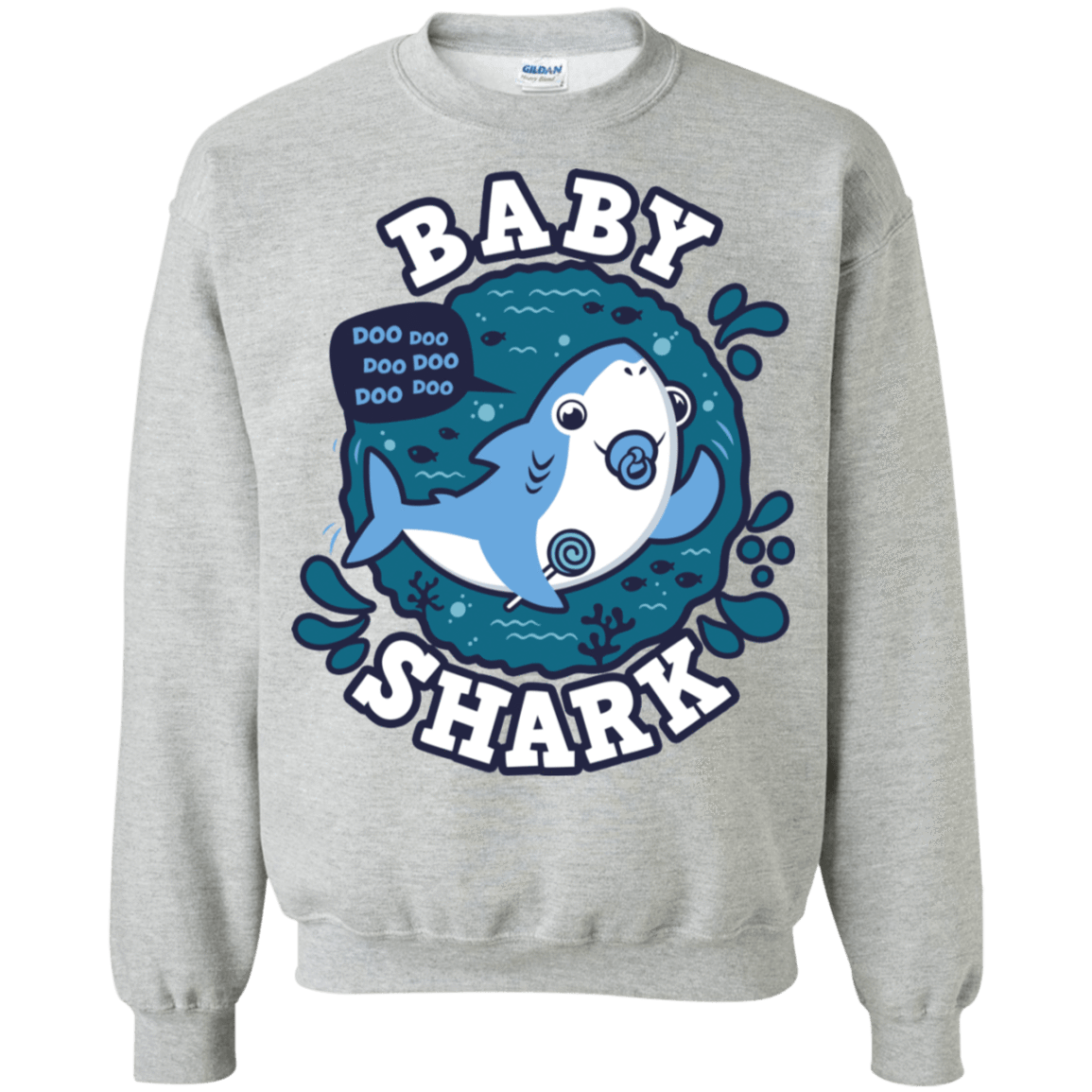 Sweatshirts Sport Grey / S Shark Family trazo - Baby Boy chupete Crewneck Sweatshirt