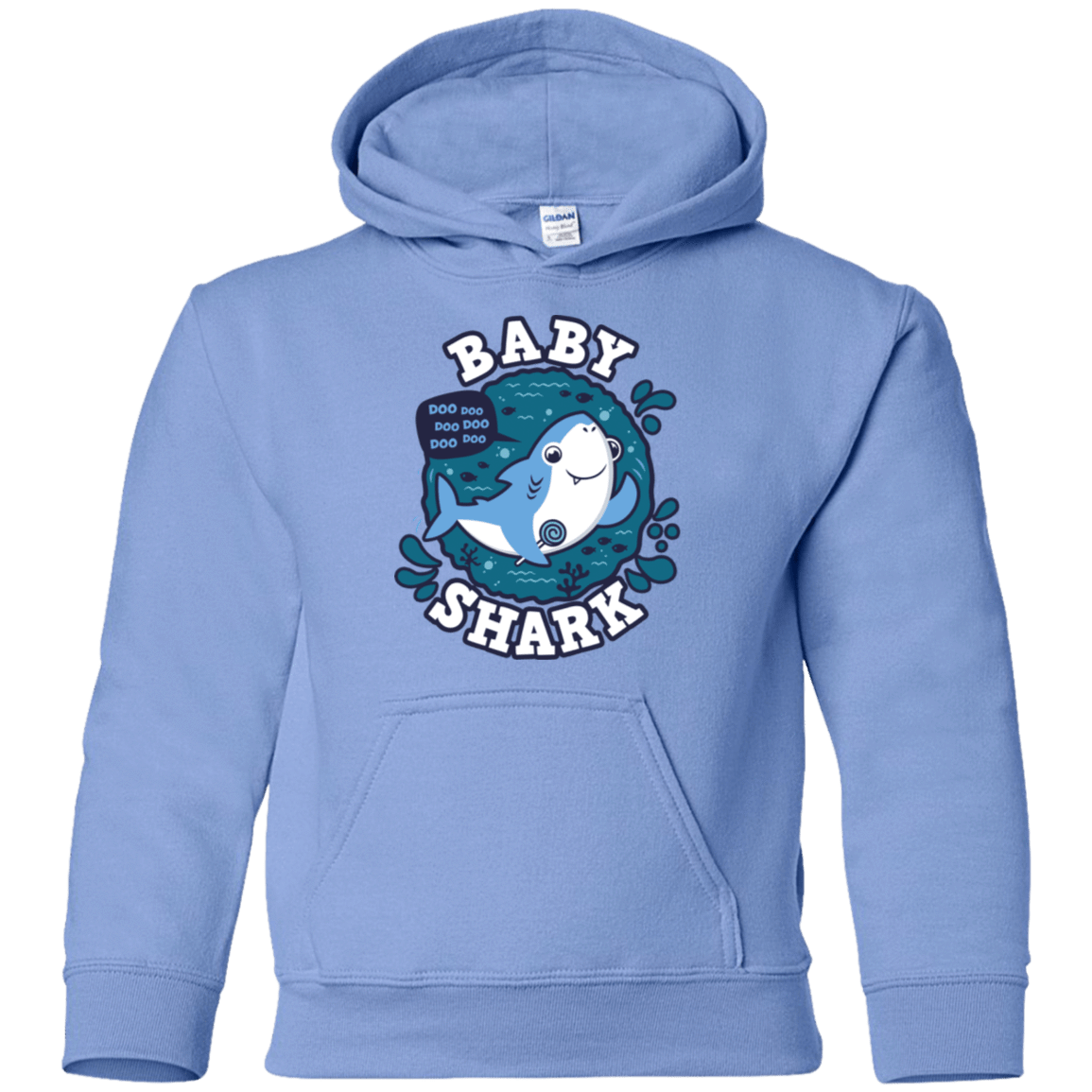 Sweatshirts Carolina Blue / YS Shark Family trazo - Baby Boy Youth Hoodie