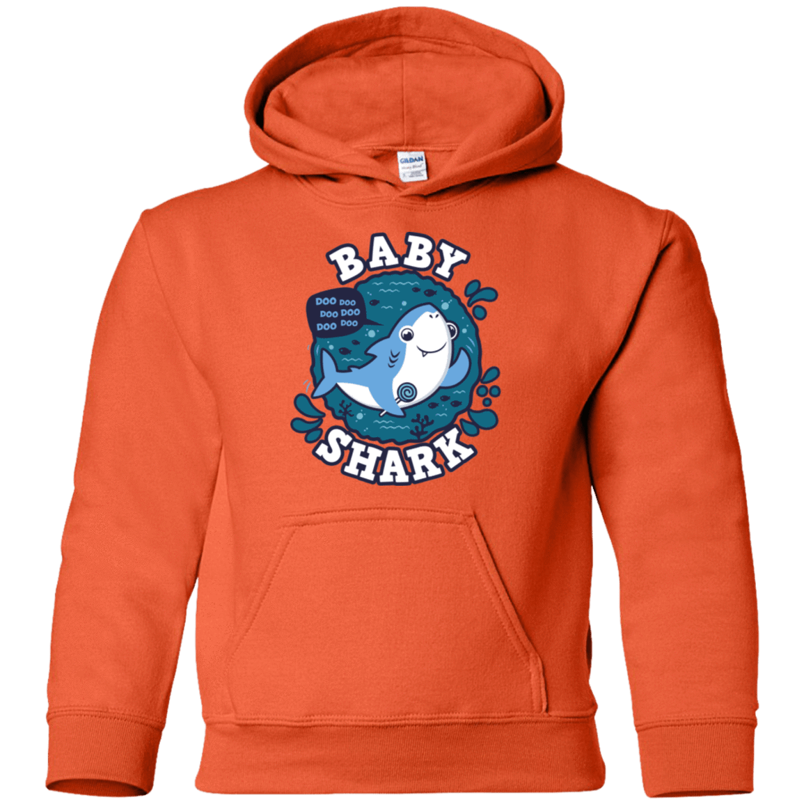 Sweatshirts Orange / YS Shark Family trazo - Baby Boy Youth Hoodie