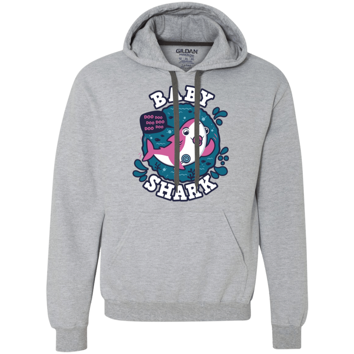 Sweatshirts Sport Grey / 2XL Shark Family trazo - Baby Girl chupete Premium Fleece Hoodie
