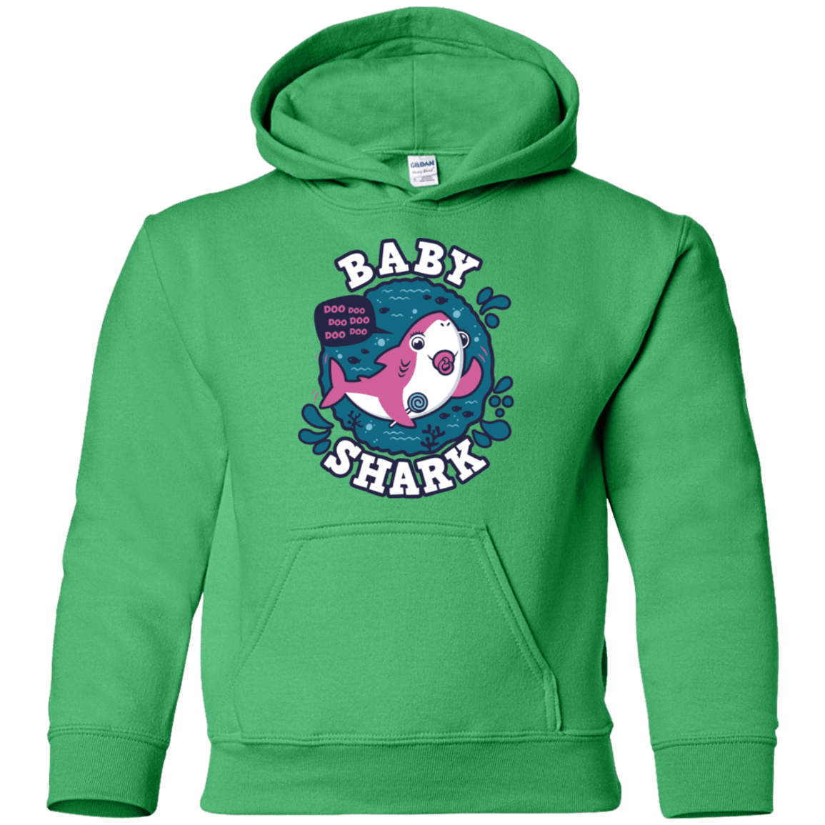 Sweatshirts Irish Green / YS Shark Family trazo - Baby Girl chupete Youth Hoodie