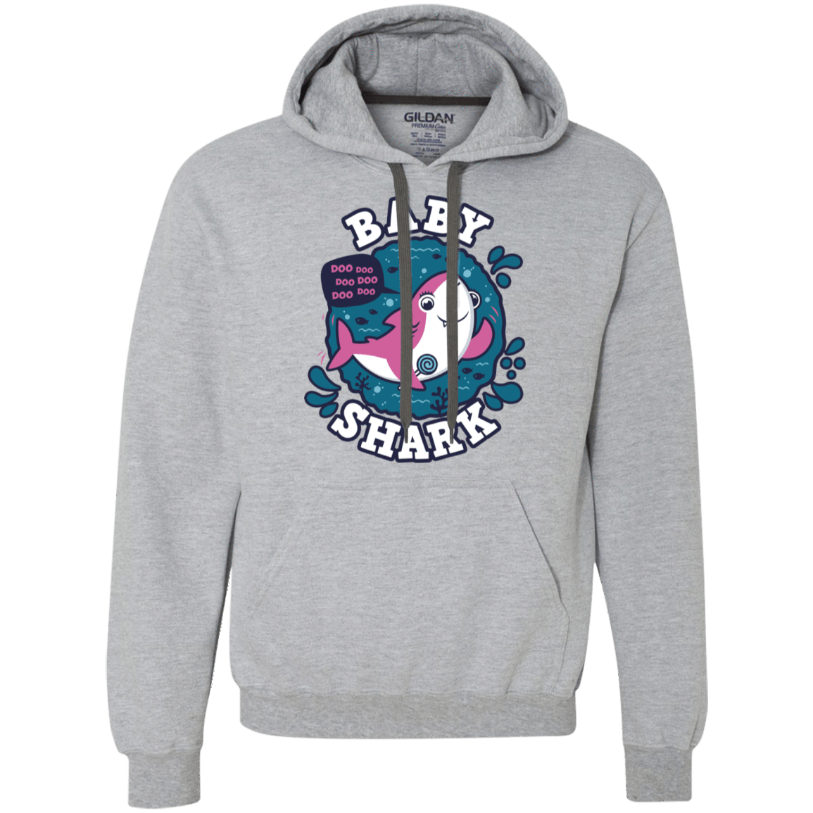 Sweatshirts Sport Grey / 2XL Shark Family trazo - Baby Girl Premium Fleece Hoodie