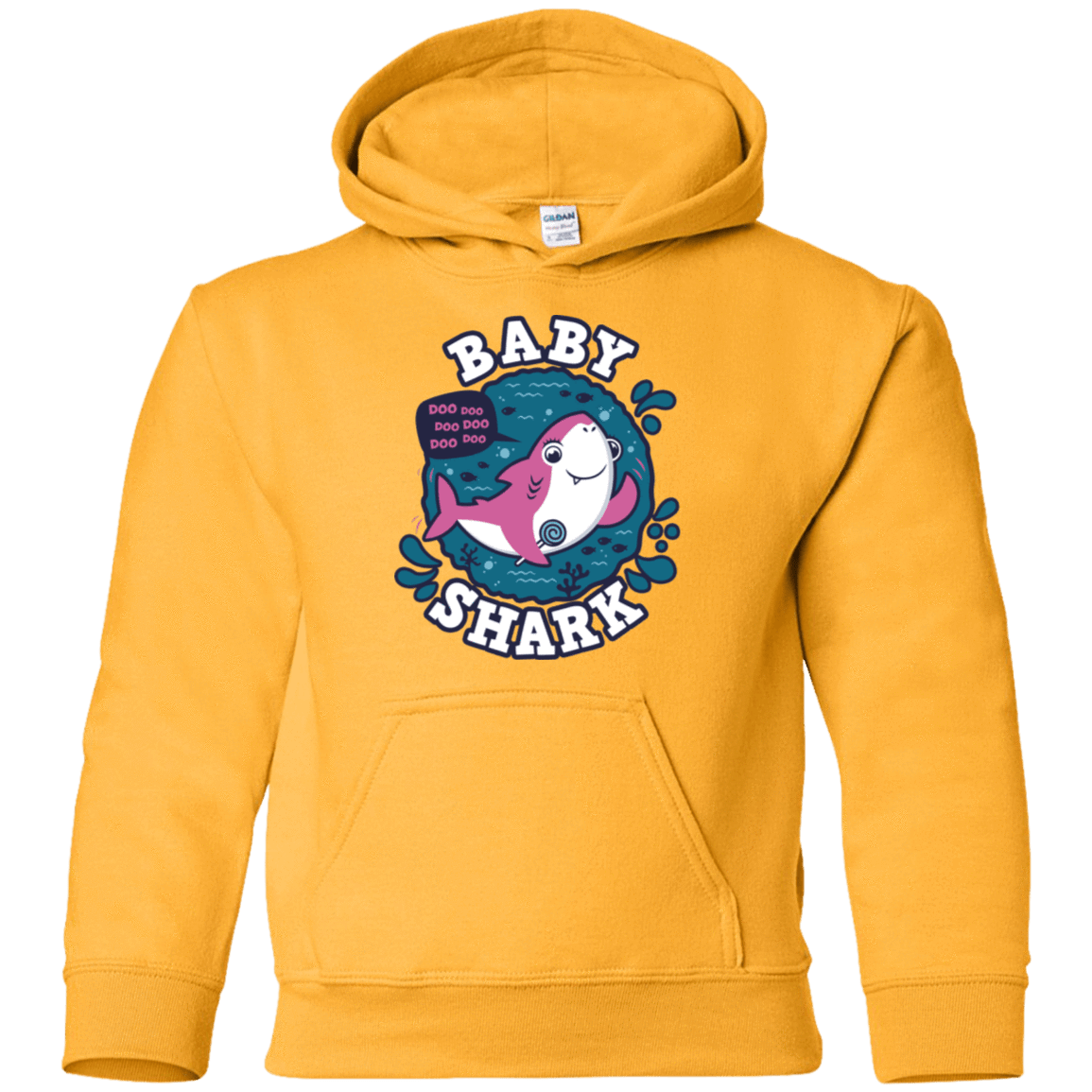 Sweatshirts Gold / YS Shark Family trazo - Baby Girl Youth Hoodie
