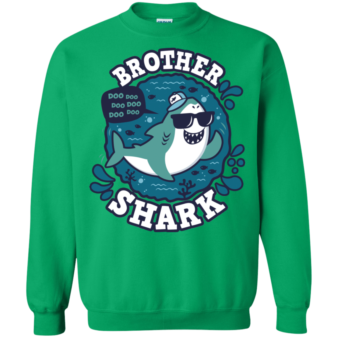 Sweatshirts Irish Green / S Shark Family trazo - Brother Crewneck Sweatshirt