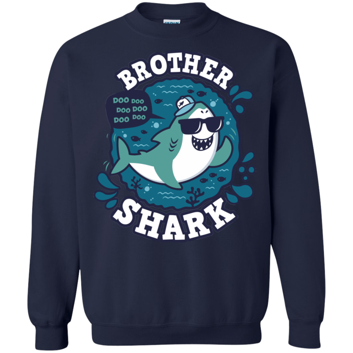 Sweatshirts Navy / S Shark Family trazo - Brother Crewneck Sweatshirt