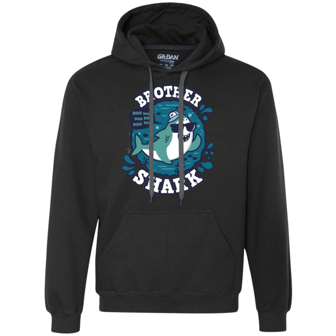 Sweatshirts Black / S Shark Family trazo - Brother Premium Fleece Hoodie