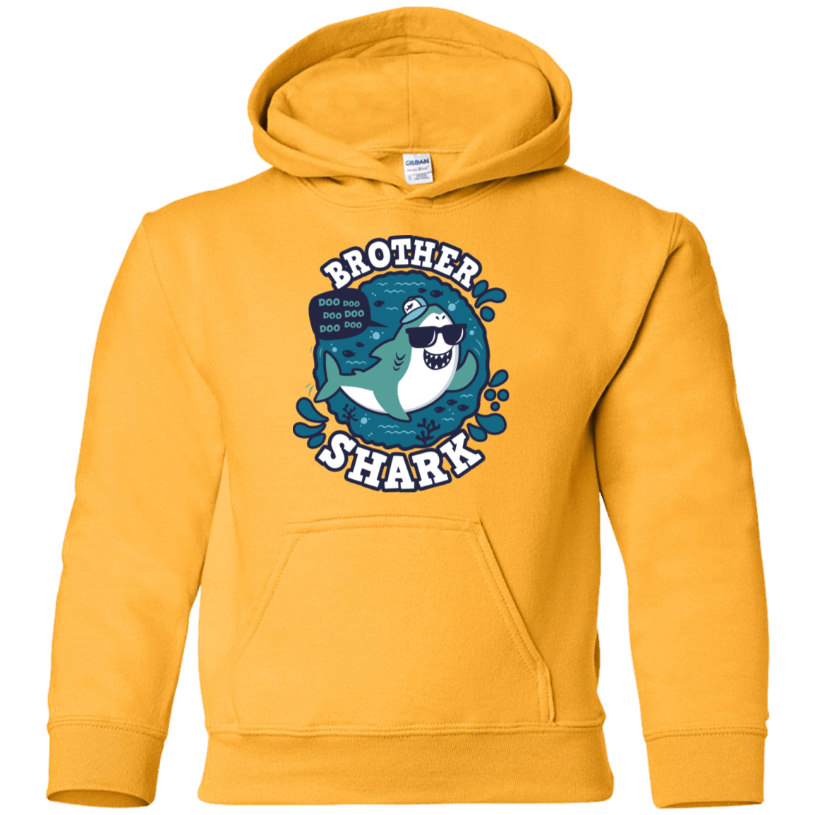 Sweatshirts Gold / YS Shark Family trazo - Brother Youth Hoodie