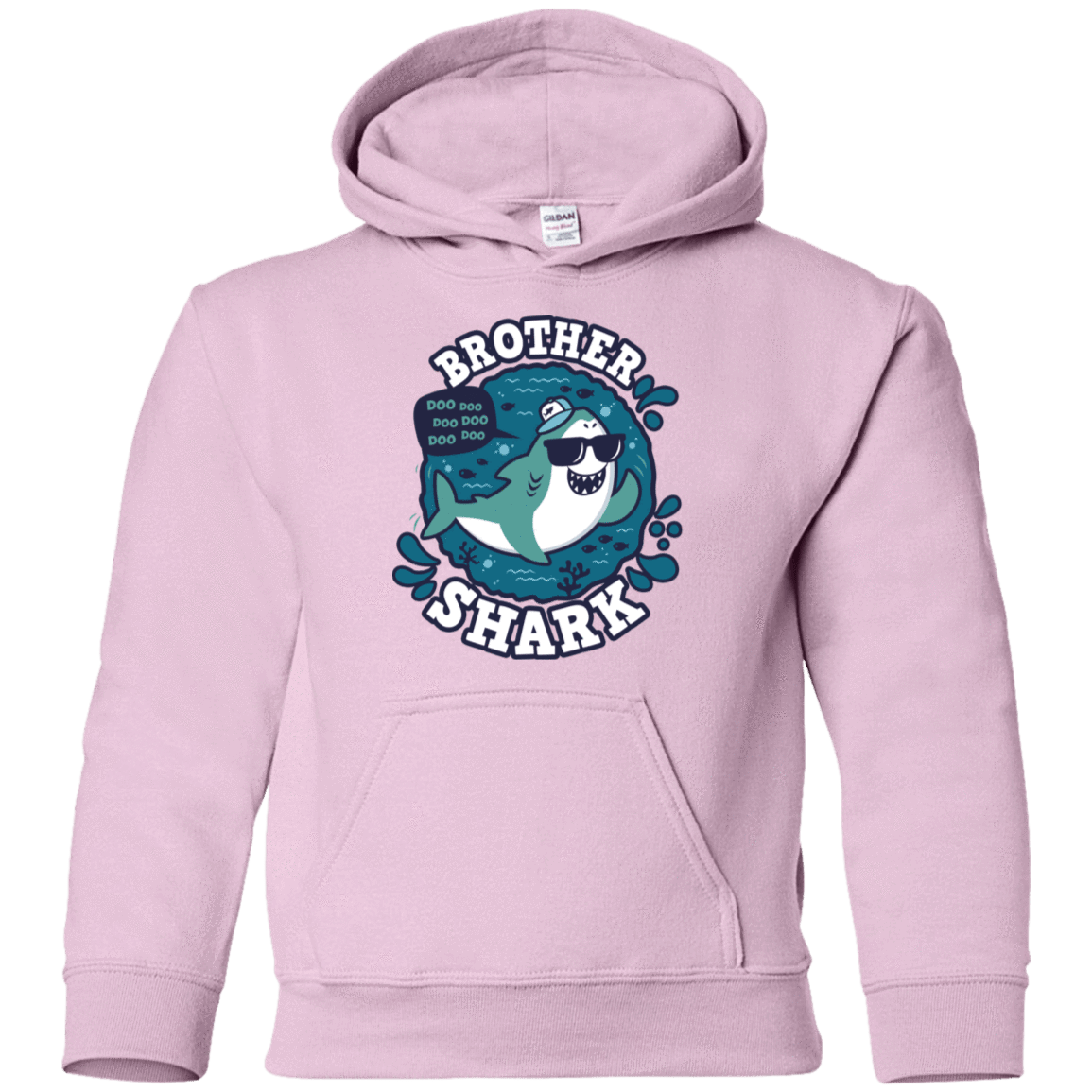 Sweatshirts Light Pink / YS Shark Family trazo - Brother Youth Hoodie