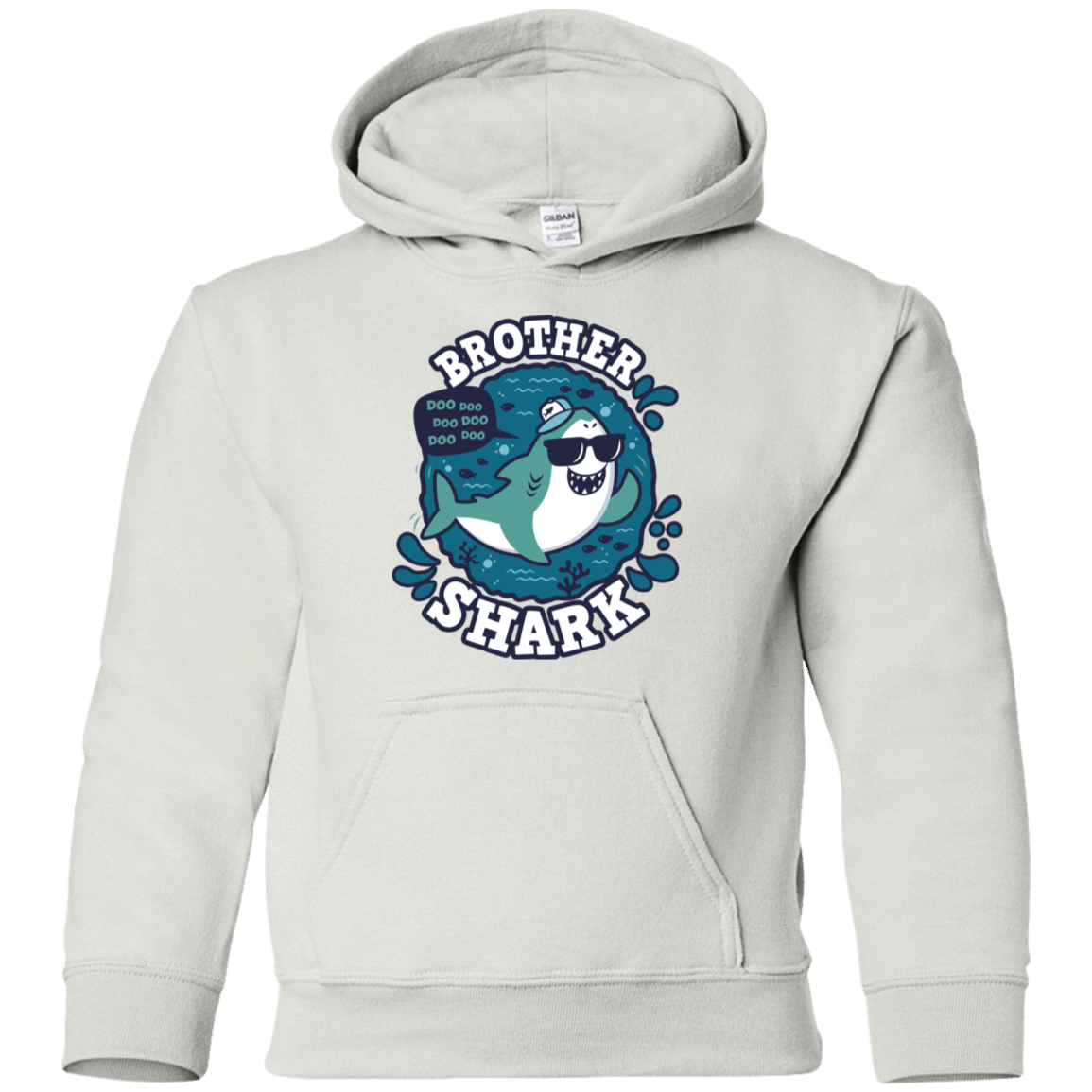 Sweatshirts White / YS Shark Family trazo - Brother Youth Hoodie