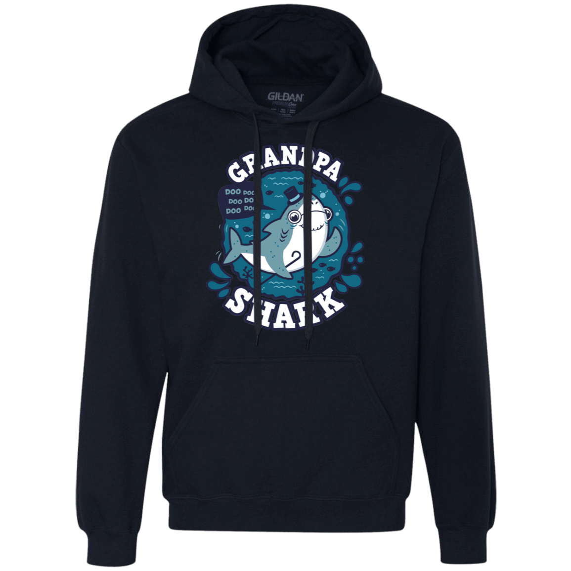 Sweatshirts Navy / S Shark Family trazo - Grandpa Premium Fleece Hoodie