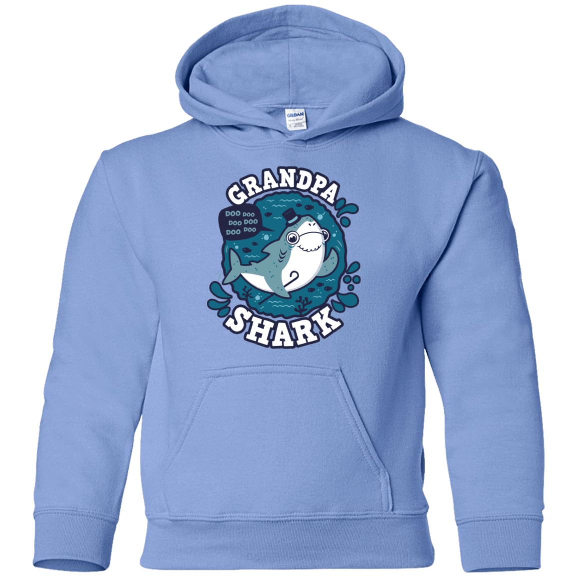Sweatshirts Carolina Blue / YS Shark Family trazo - Grandpa Youth Hoodie