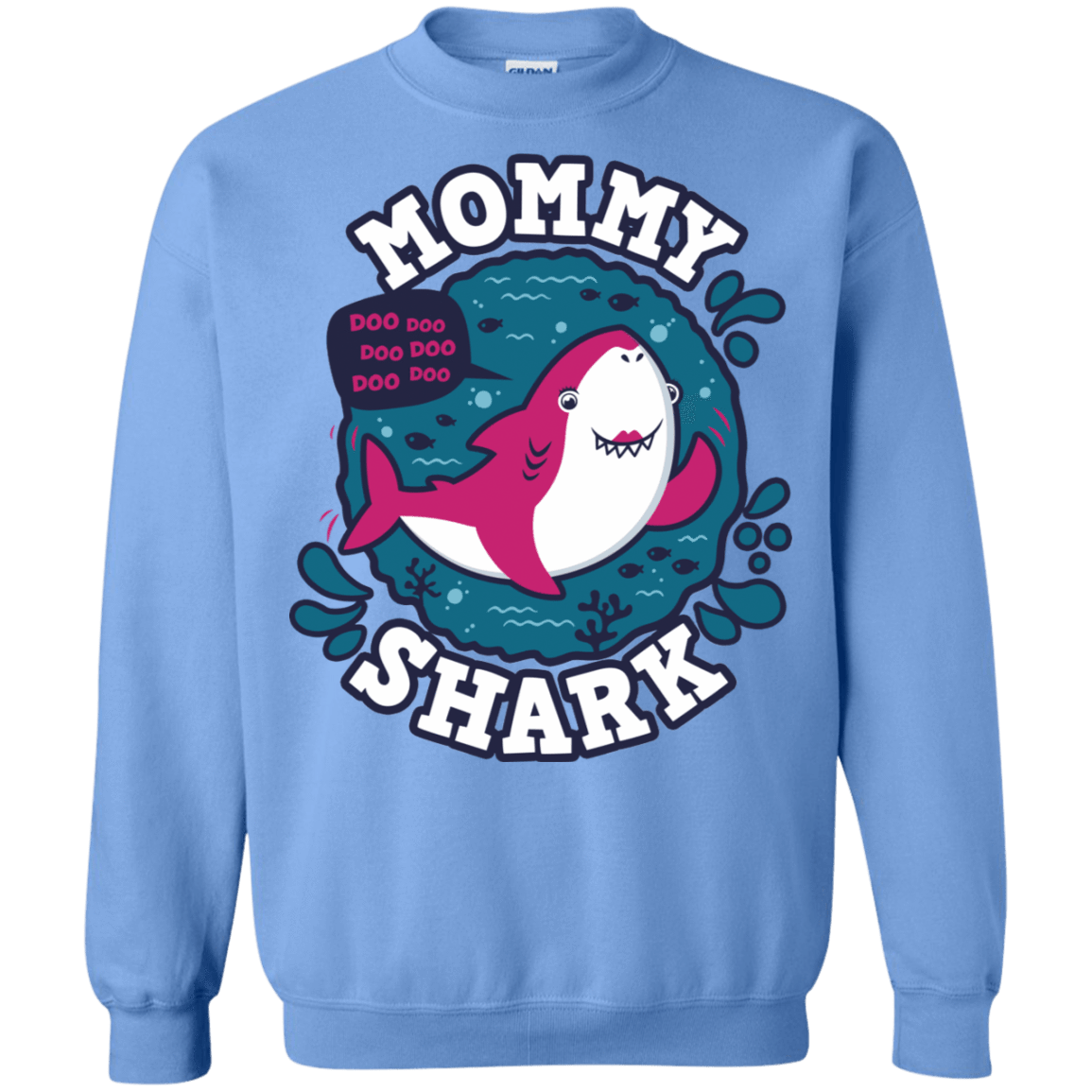 Sweatshirts Carolina Blue / S Shark Family trazo - Mommy Crewneck Sweatshirt