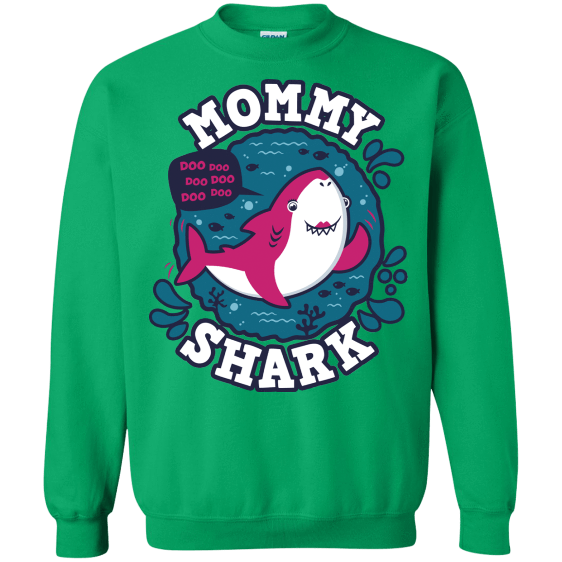 Sweatshirts Irish Green / S Shark Family trazo - Mommy Crewneck Sweatshirt