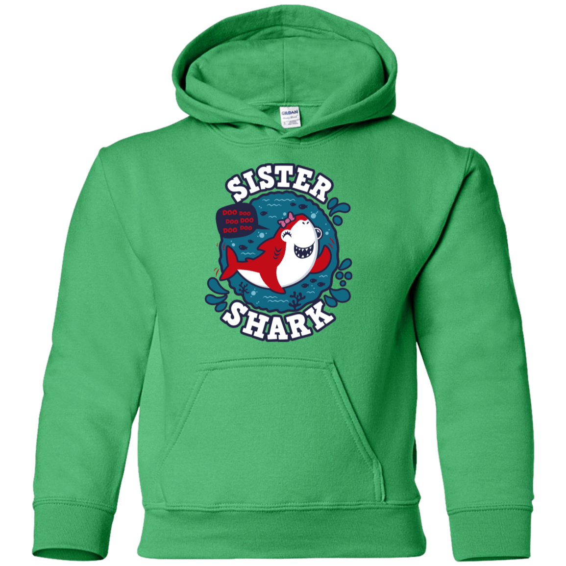 Sweatshirts Irish Green / YS Shark Family trazo - Sister Youth Hoodie