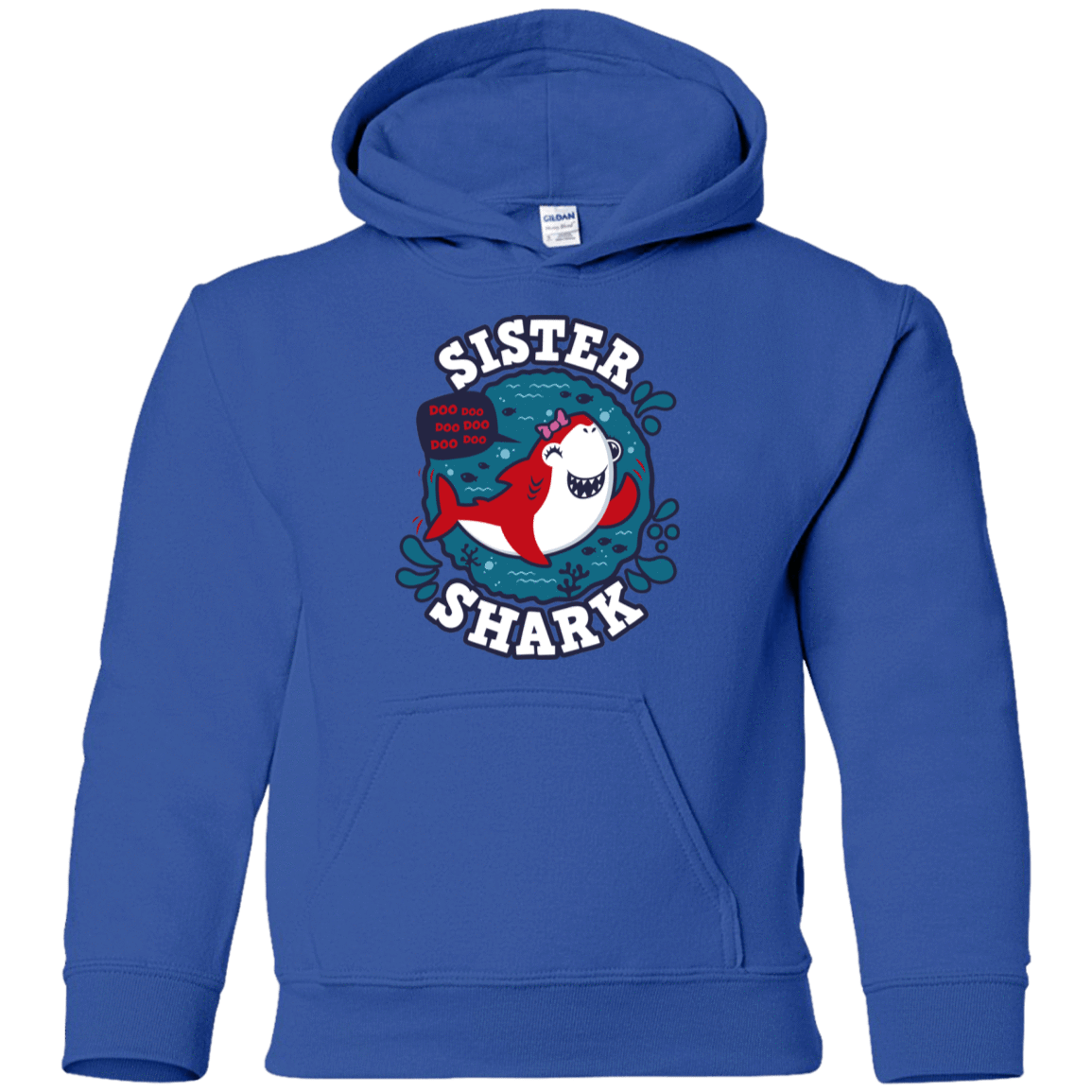 Sweatshirts Royal / YS Shark Family trazo - Sister Youth Hoodie