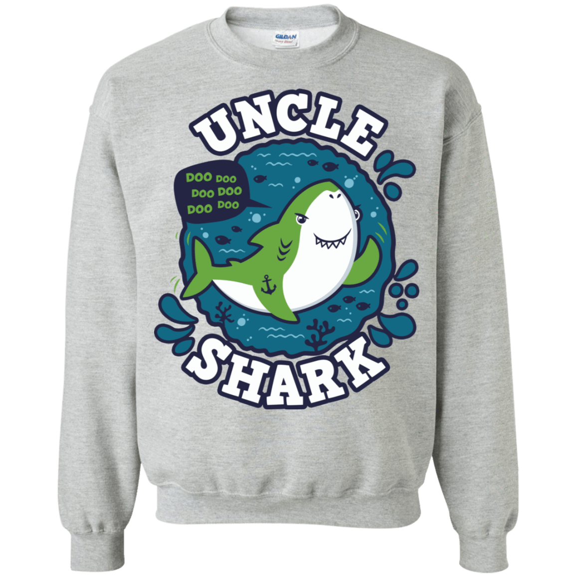 Sweatshirts Sport Grey / S Shark Family trazo - Uncle Crewneck Sweatshirt