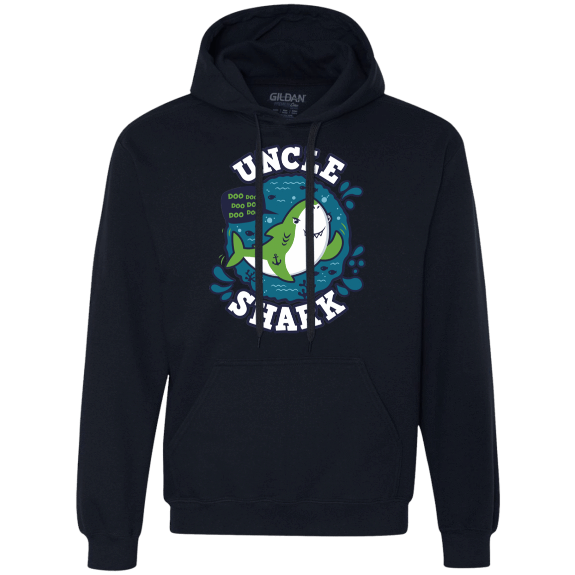 Sweatshirts Navy / S Shark Family trazo - Uncle Premium Fleece Hoodie