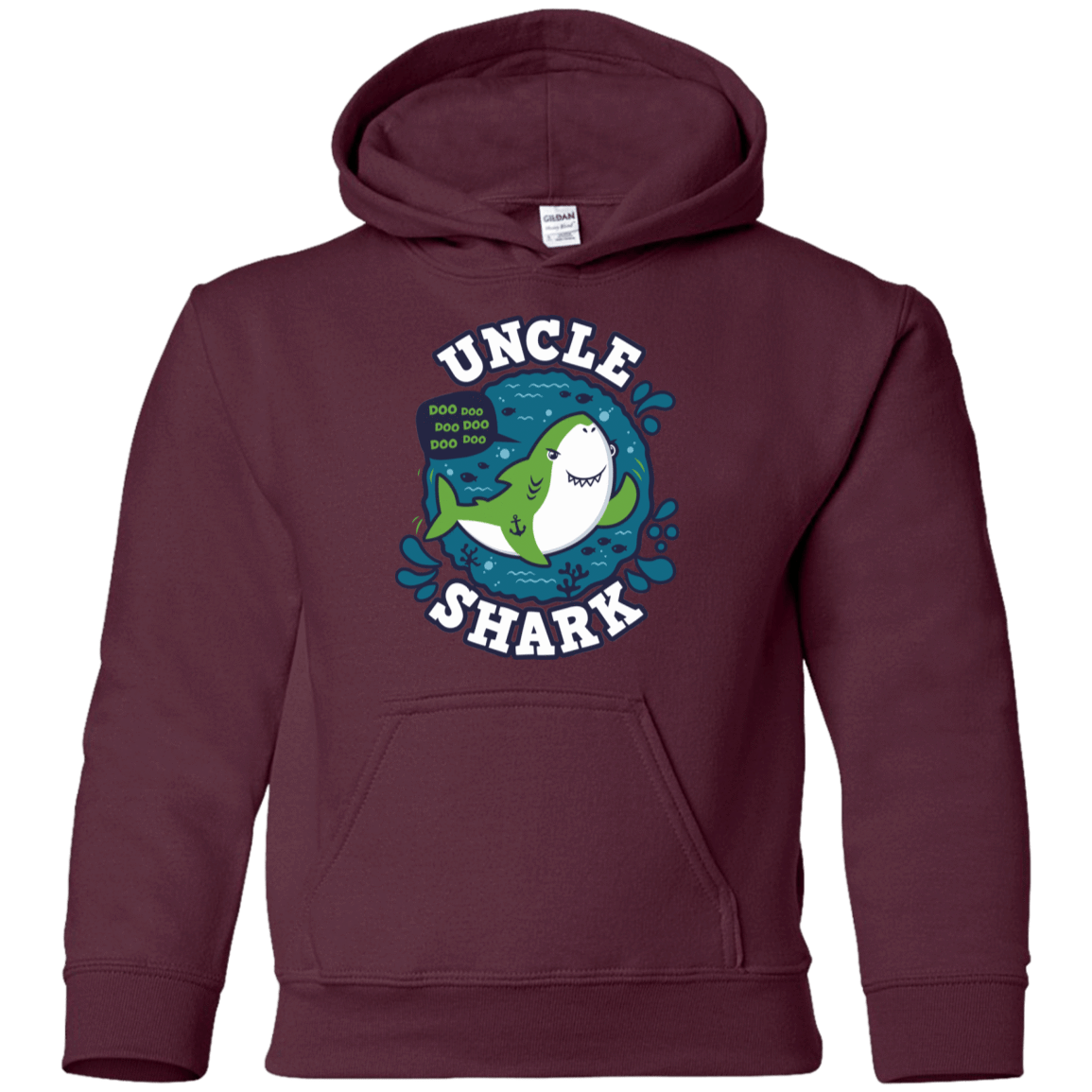 Sweatshirts Maroon / YS Shark Family trazo - Uncle Youth Hoodie