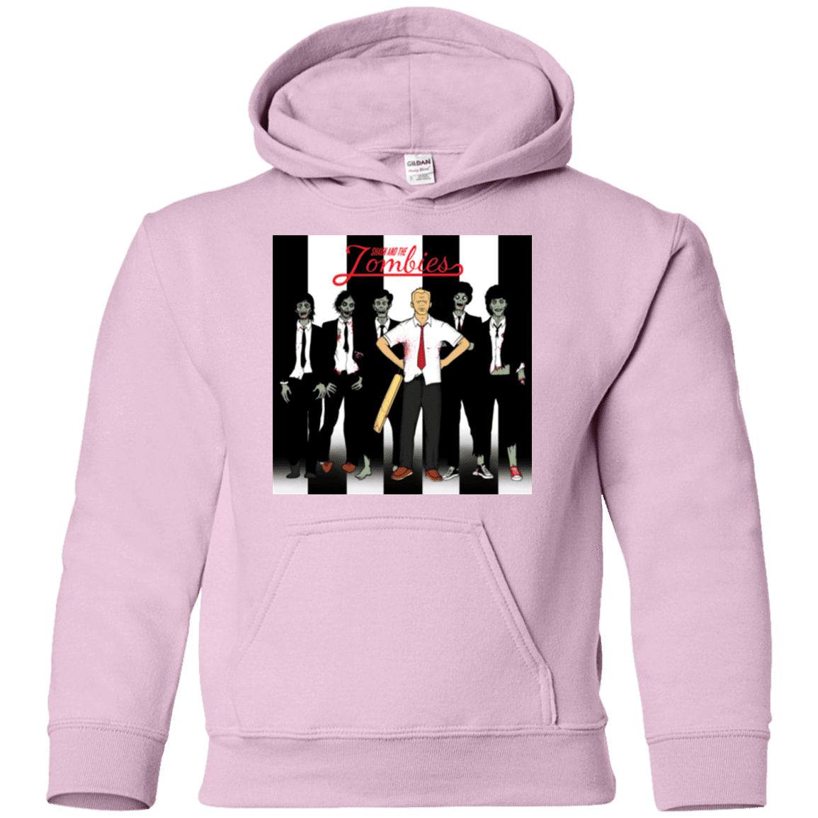 Sweatshirts Light Pink / YS Shaun and the Zombies Youth Hoodie