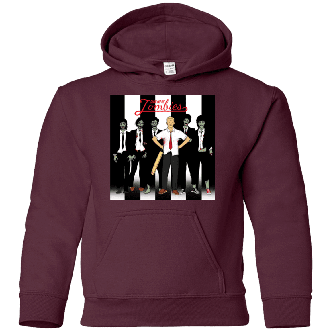 Sweatshirts Maroon / YS Shaun and the Zombies Youth Hoodie