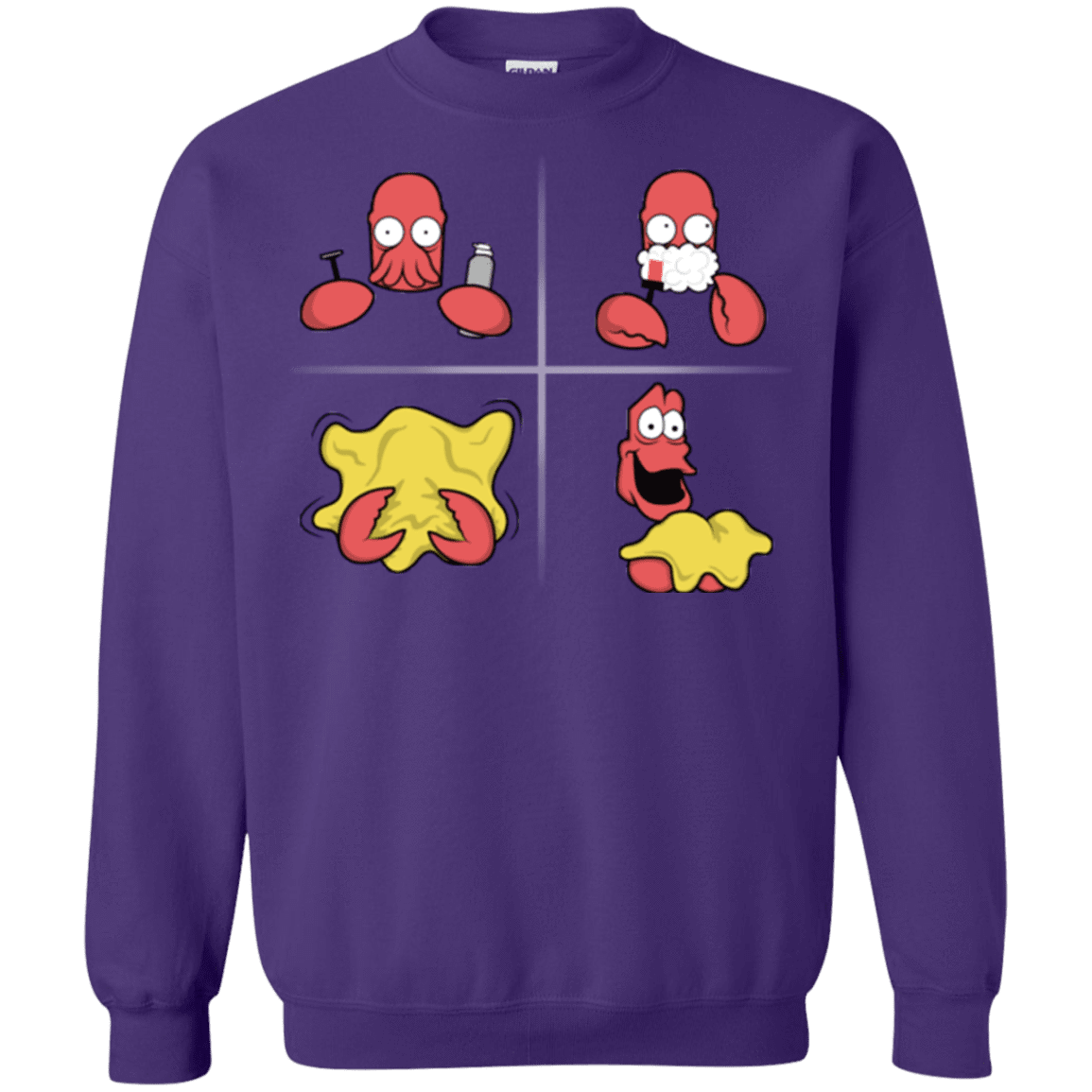 Sweatshirts Purple / S Shaving Process Crewneck Sweatshirt