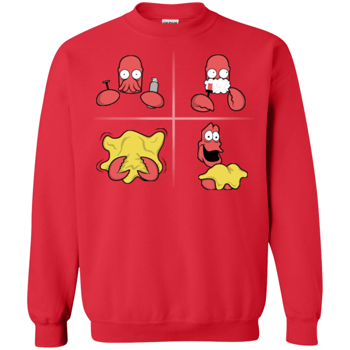 Sweatshirts Red / S Shaving Process Crewneck Sweatshirt