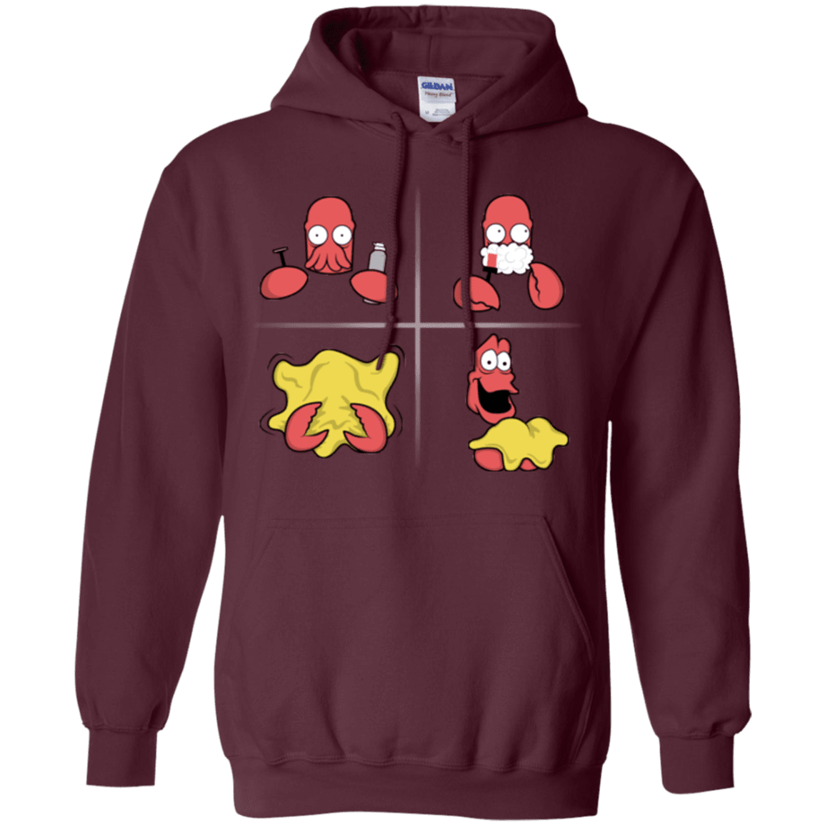 Sweatshirts Maroon / S Shaving Process Pullover Hoodie