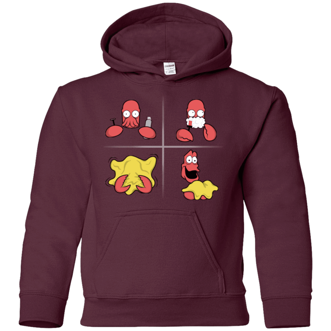 Sweatshirts Maroon / YS Shaving Process Youth Hoodie