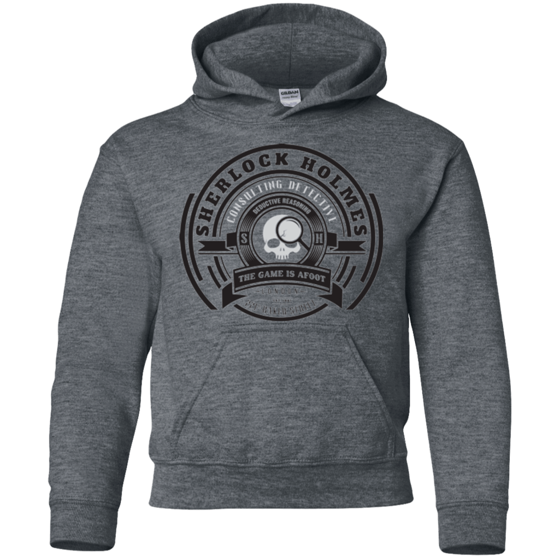 Sweatshirts Dark Heather / YS Sherlock Holmes Youth Hoodie