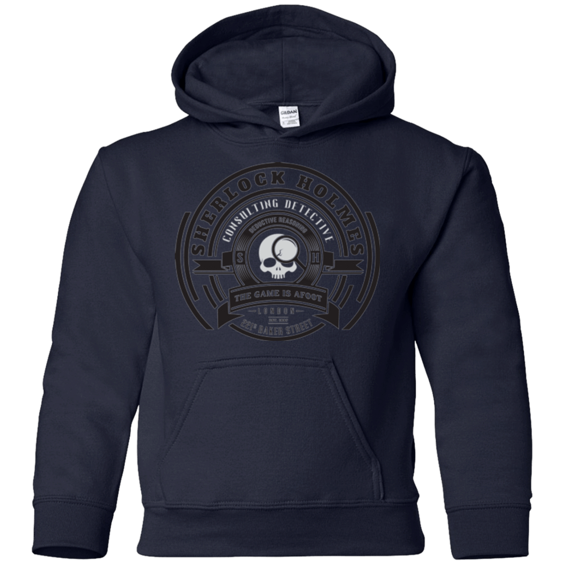 Sweatshirts Navy / YS Sherlock Holmes Youth Hoodie
