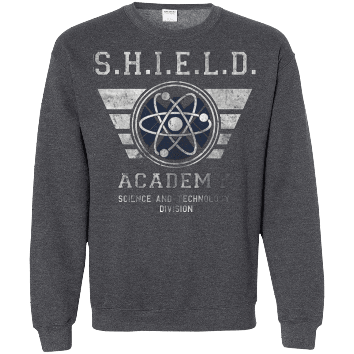 Sweatshirts Dark Heather / Small Shield Academy Crewneck Sweatshirt