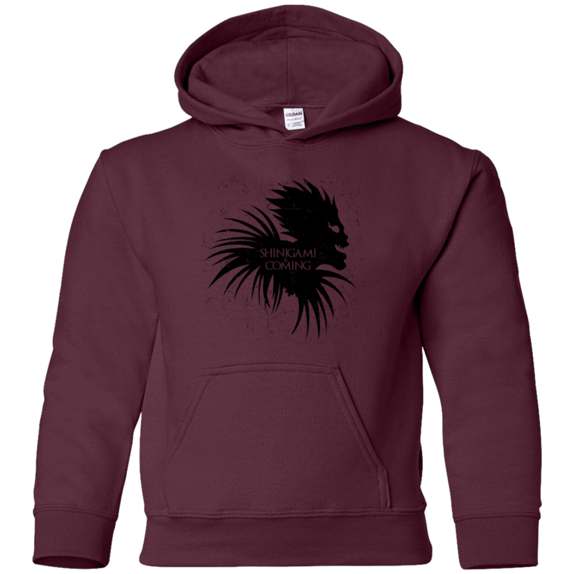 Sweatshirts Maroon / YS Shinigami Is Coming Youth Hoodie