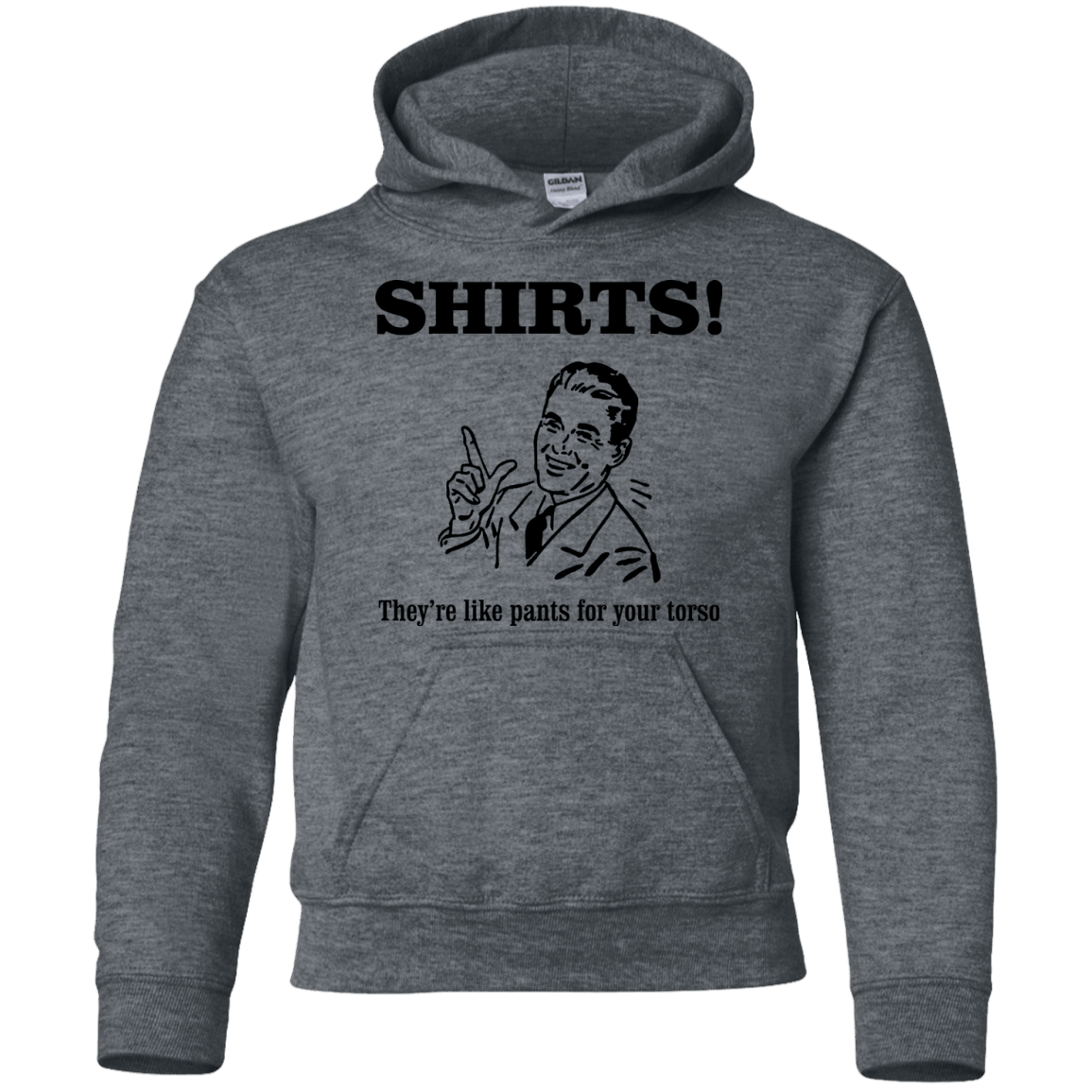 Sweatshirts Dark Heather / YS Shirts like pants Youth Hoodie