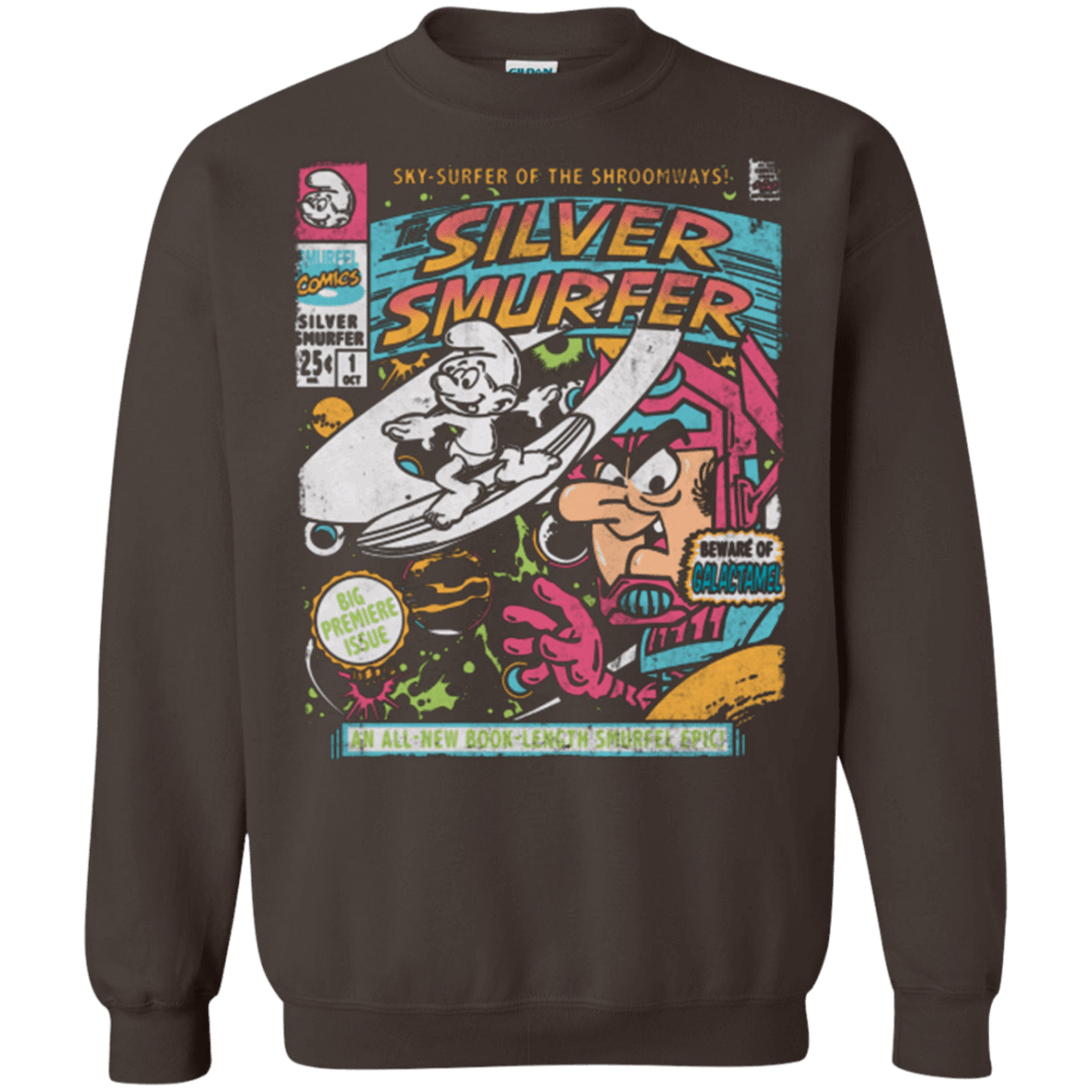 Sweatshirts Dark Chocolate / Small Silver Smurfer Crewneck Sweatshirt