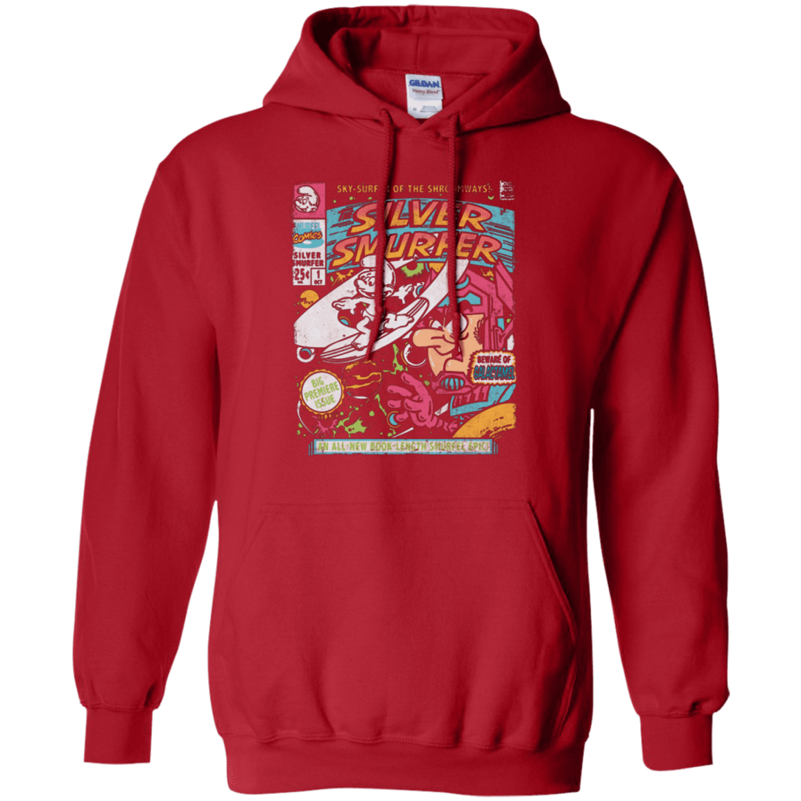 Sweatshirts Red / Small Silver Smurfer Pullover Hoodie