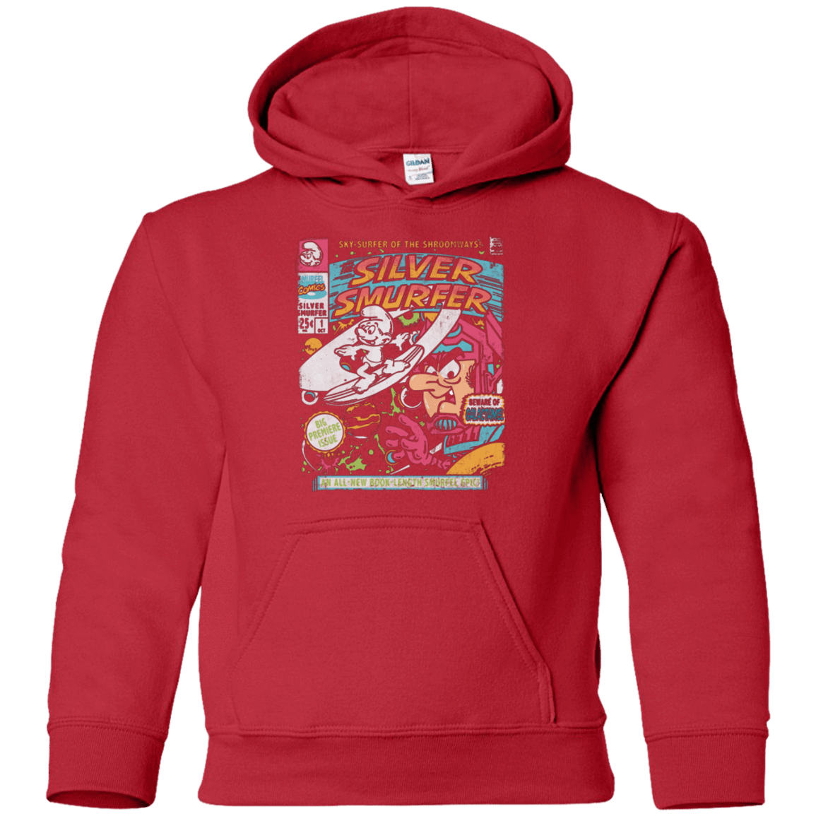 Sweatshirts Red / YS Silver Smurfer Youth Hoodie