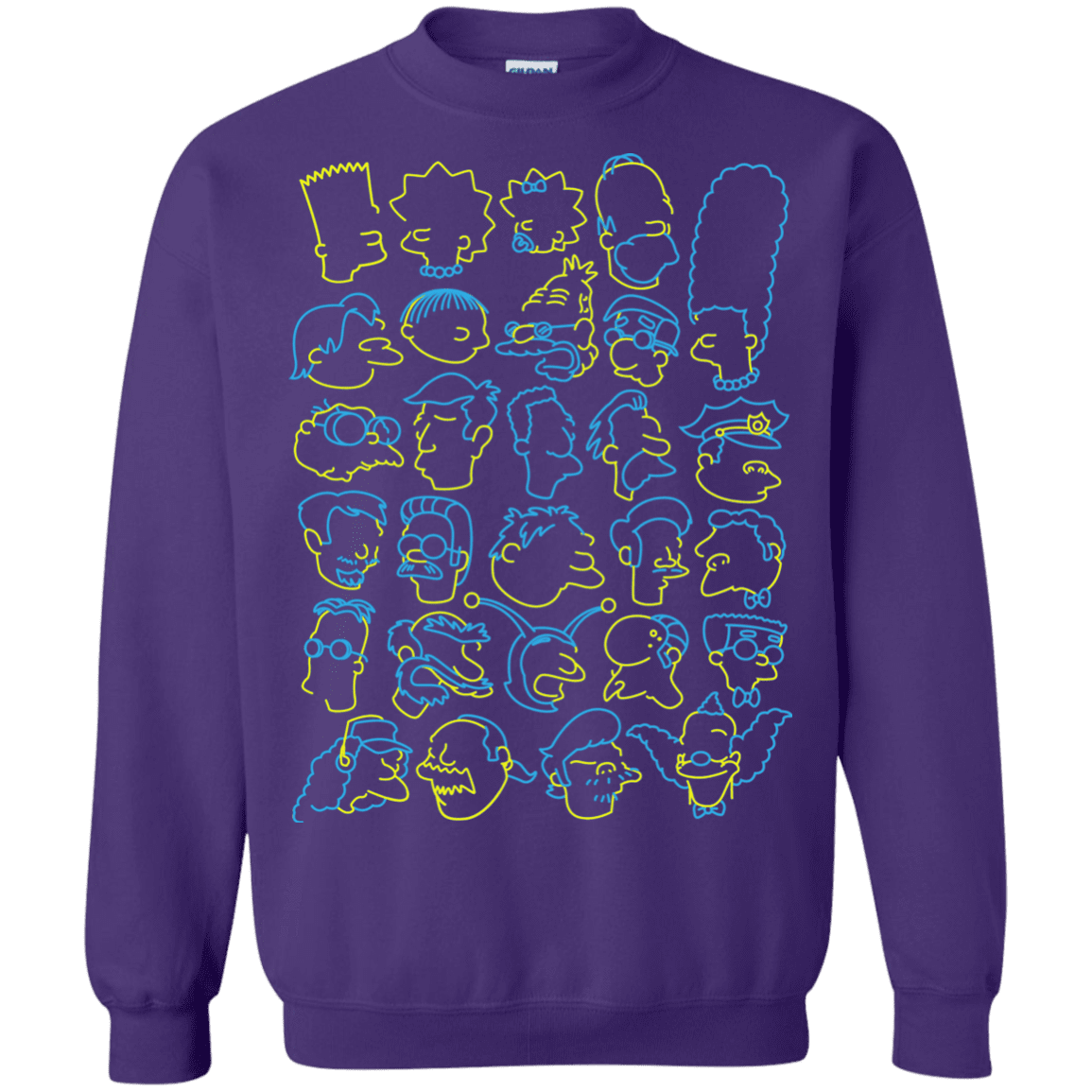Sweatshirts Purple / S SIMPSONS Crewneck Sweatshirt
