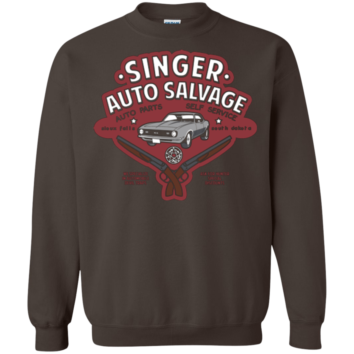 Sweatshirts Dark Chocolate / Small Singer Auto Salvage Crewneck Sweatshirt